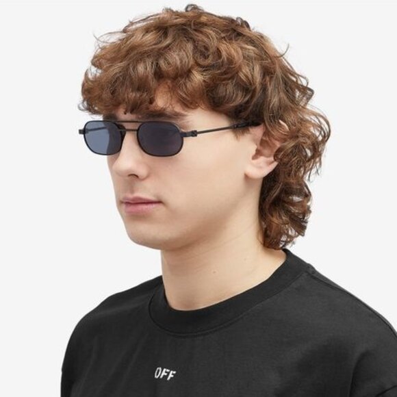 Off-White Women Sunglasses Black Grey Oval OERI123 VAIDEN 1007 NEW AUTHENTIС main image 8